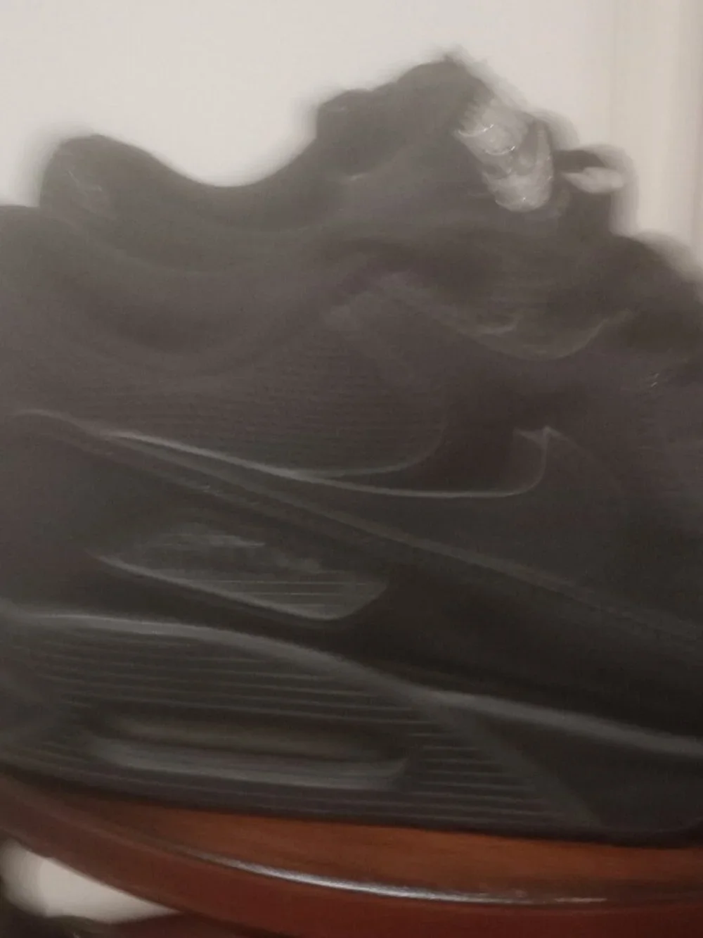 Nike Air Max 90 Triple Black Patent Leather Sneakers 443817-002 women's Size 11 - Picture 4 of 13